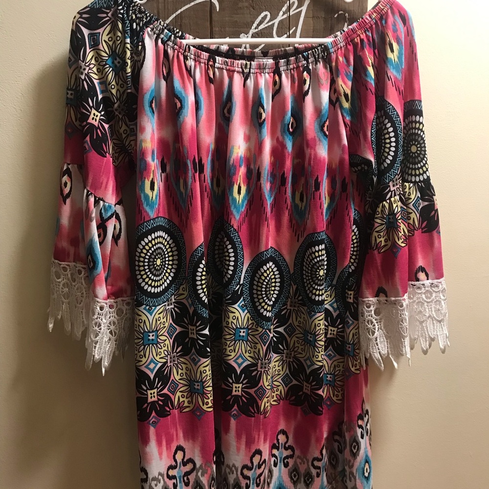 Pink Blouse/ Beach coverup